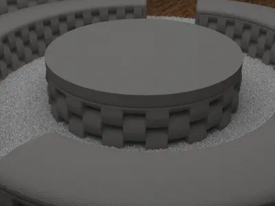 Luxury sofa Low-poly 3D model