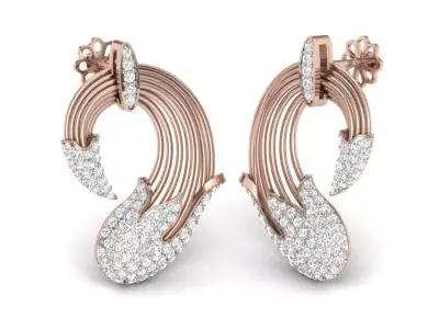 earrings unique design 3D print model