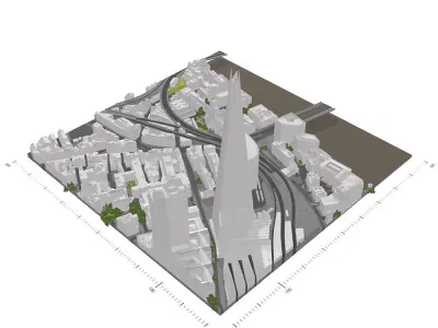 Free 3D Model of London - Sample of AccuCities Level 3 Model Free 3D model