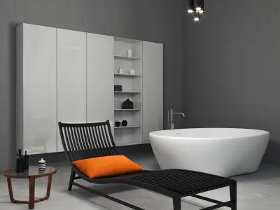 Bathroom furniture set Panta Rel 6 3D model