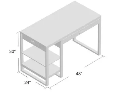 Theodulus Desk - 2 Colour 3D model