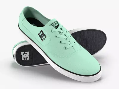DC Shoes - Flash TX - Mint Low-poly 3D model