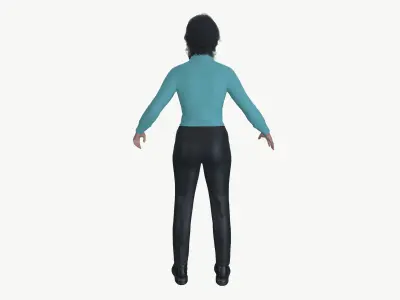 Female 3D Character Low-poly 3D model