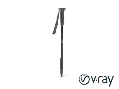 Compact Trekking Pole model pack with ergonomic grip Low-poly 3D model