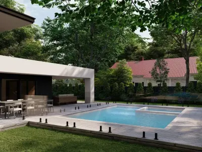 Garden Landscape 3D Model - SketchUp and Lumion Scene Free 3D model