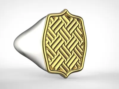 Signet man ring 3D print model
