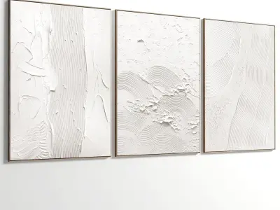 Abstract Painting Set of 3 pieces - No 47 Low-poly 3D model