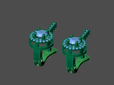 Women Earrings 3DM STL Womens Earring Renders 3D print models   3D print model 34
