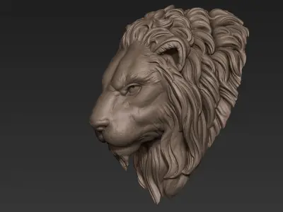 Lion Head Sculpt 3D model