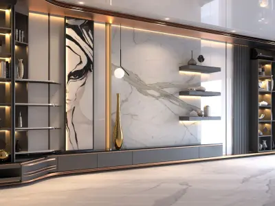 Wall Decore    TV Wall 3D model