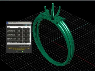Solitaire ring 3D print model