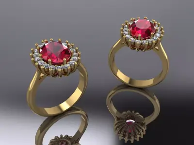 Jewelry Ring Gold 3D print model