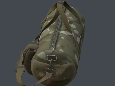 Soldier Sport Camuflage Bag Low-poly 3D model