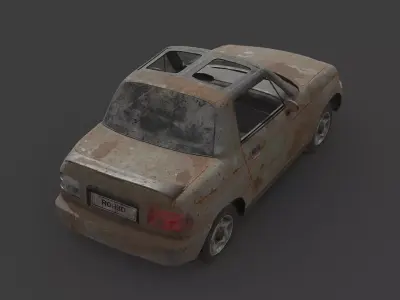 Abandoned Car - Suzuki X90 Low-poly 3D model