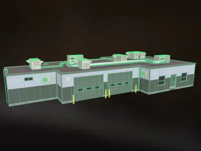 Warehouse 01 Model - Game Ready Low-poly 3D model
