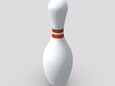 Bowling Pin Low-poly 3D model