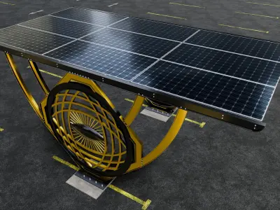 Modern Solar Carport-TEZCAN-Type-5 3D model