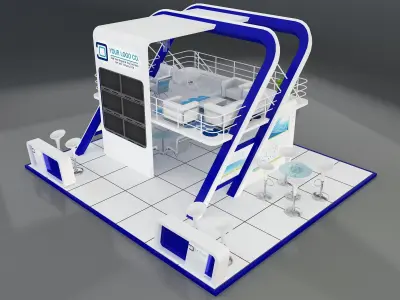 Booth Exhibition Stand a136 3D model