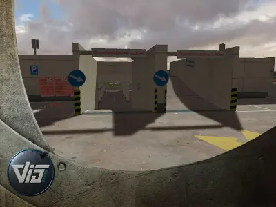 Parking garage Low-poly 3D model