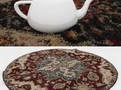 Round Rug Set 20 3D model