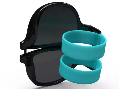 Foldable sunglasses 3D model