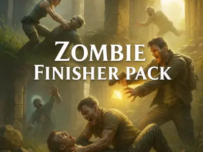 Zombie Finisher Animation Pack Low-poly 3D model