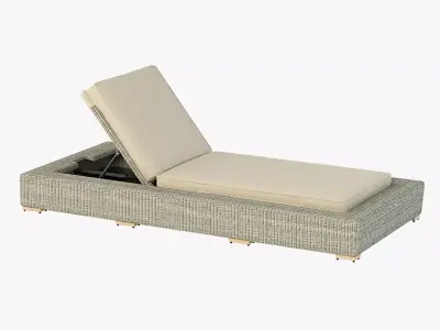 Corsica Outdoor Chaise Lounge By Madbury Road 3D model