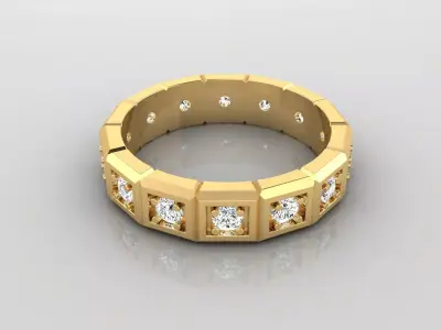 Ring M24 The luxury female ring with gems wedding  3D print model