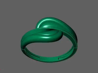 Plain Ring Women Ready STL 3DM Models Womens Rings 3D models 3D print model 12