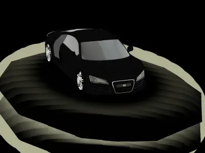 Black Audi R8 Car 3D print model