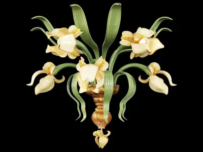 Wall Lamp White Iris 3D model