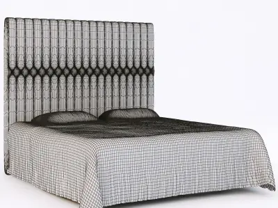leather bed 3D model