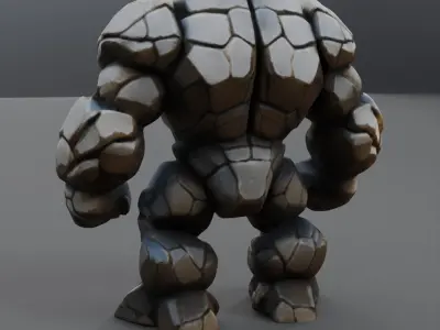 stone golem 3D model