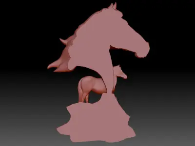 Horses 3D print model