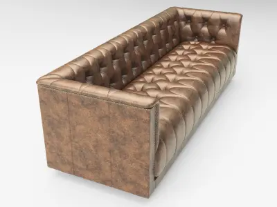 Luxury Leather Sofa 3D model