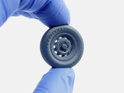 15x7 Mopar Rallye Wheel Goodyear Polyglas F60 Tire 3D print model