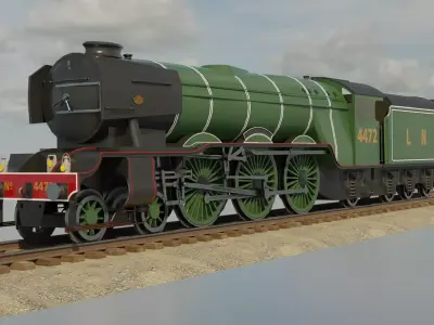 flying scotsman Low-poly 3D model