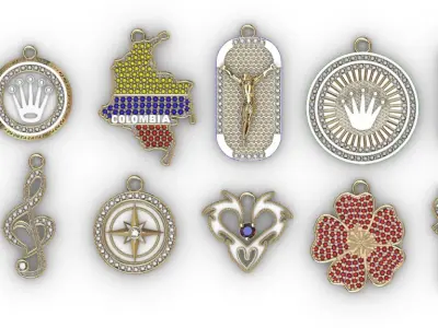  dijes- Colgantes paquete de 10 surtidos -v- 3D print model