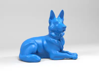 German shepherd dog 3D print model