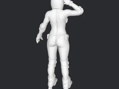 Skater Sexy Girl 3D print model
