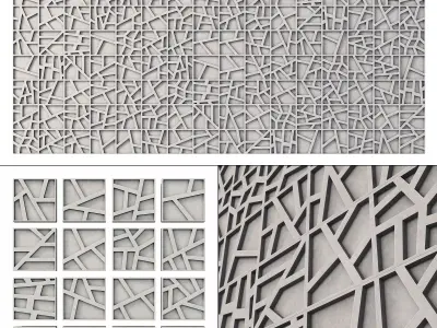 Tile concrete angle line n3 3D model