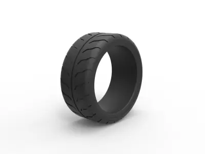 Race tire 6 Scale 1 to 25 3D print model