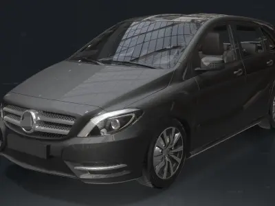Mercedes Benz SUV car Low-poly 3D model