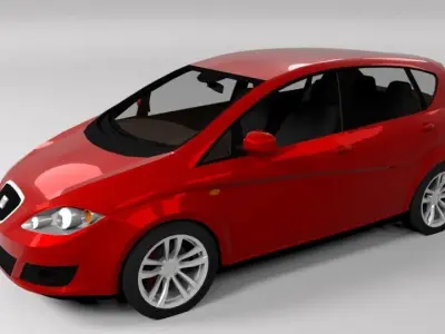 SEAT ALTEA LOWPOLY Low-poly 3D model