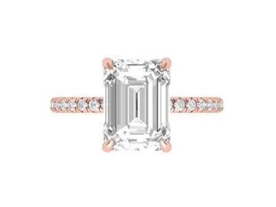  Emerald Solitaire Ring 3D print model