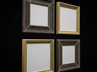Decorative Painting Frames Low-poly 3D model