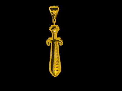 Gold Sword Pendant 3D print model