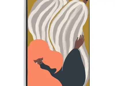 Plaster Two Photo Frame 429 Low-poly 3D model