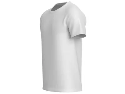 Crew Neck T-Shirt Worn For Men 3D model