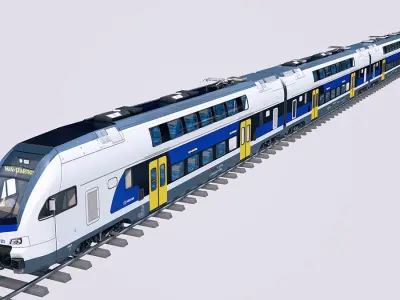 Stadler KISS Double Deck Train 3D model